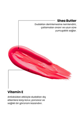 Pinky Pie Lip Balm | Shea Butter & Vitamin E | Doğal Pembe Işıltı ve Nem| 15 ml Image 2