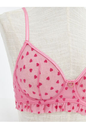 Çelebi Store'dan Kaliteli Parçalar Balenli Dolgusuz Kalp Desenli T-shirt Sütyen Image 2