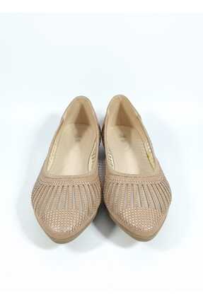 Kadın Siyah Küçük Taşlı Fileli Babet Image 0