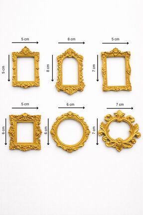 Gold Mini Çerçeveler 6’lı Ev Dekorasyonu Museum Of Us Sevgililer Günü Mini Müze Image 1