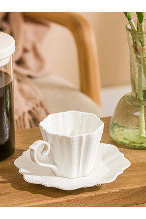 UZG STORE'dan Modern Parçalar Motifli Porselen Kahve Fincan Takımı 210 ml Image 1