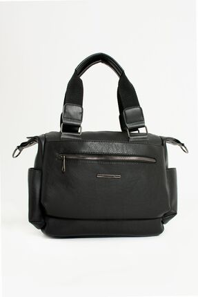 Kadın Suni Deri Çok Gözlü Kullanışlı Ayarlanabilir Çapraz Askılı Siyah Mat Omuz Çantası Image 3