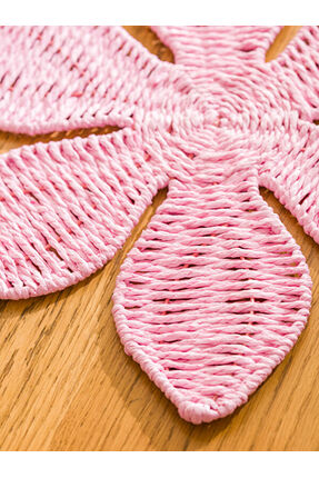 Shining Store'dan Işıltılı Seçimler Çiçek Dokulu Hasır Supla 37 cm Image 2