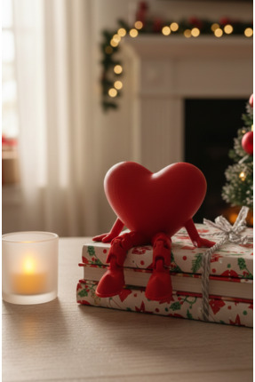 Dekoratif Kalp Figürü - Modern ve Sempatik Masaüstü Aksesuarı - Hediyelik Eşya - Sevgililer Günü Image 0