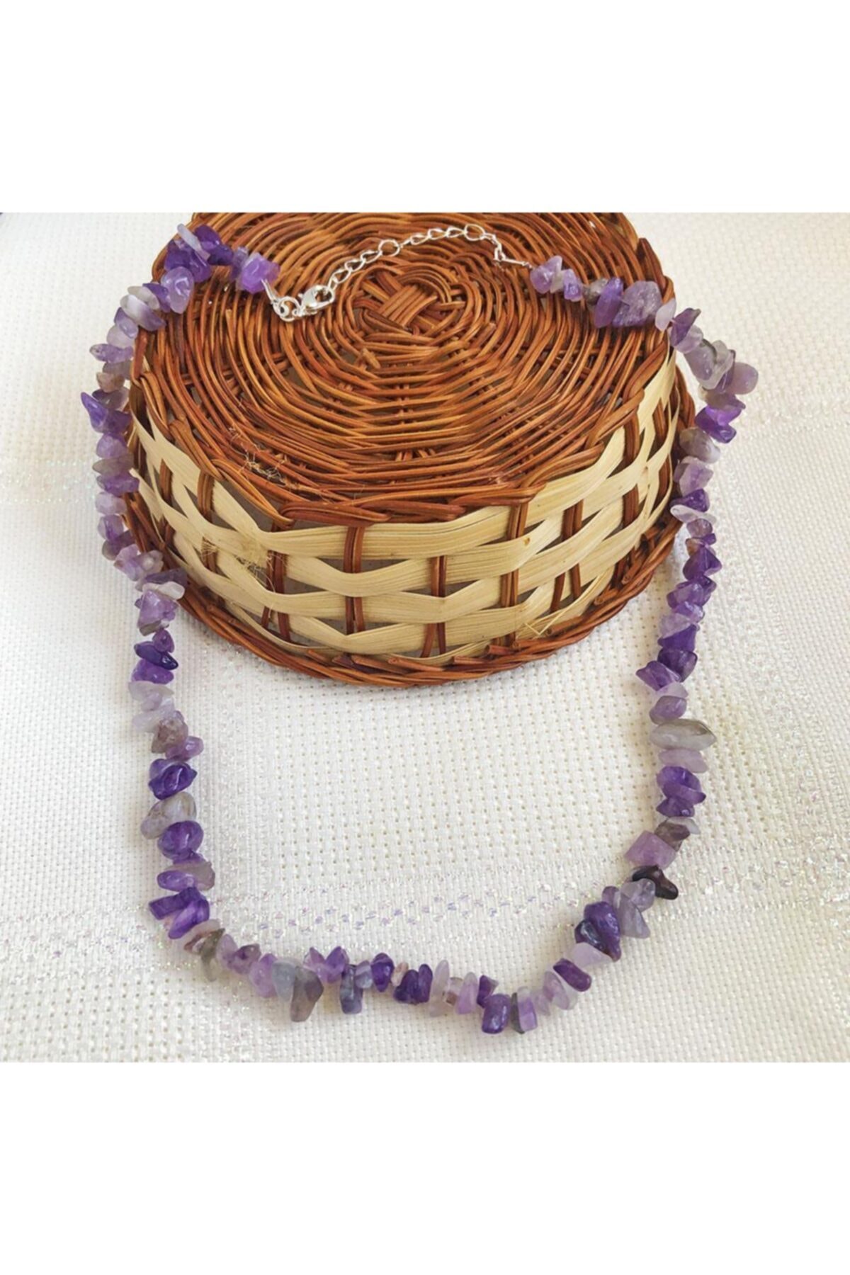 ByKolyeucum Ametist Taşlı Doğal Taş Burç Kolye - Klckol0046