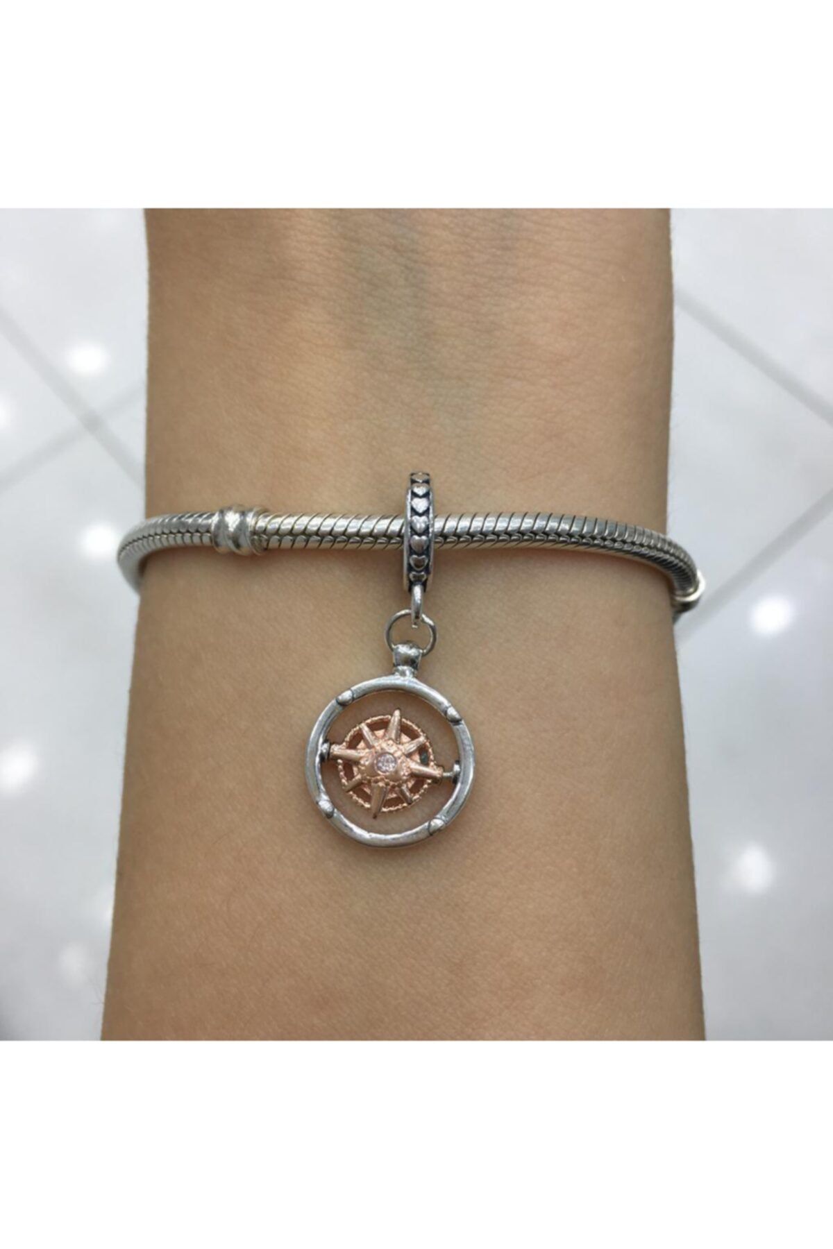 My Story Silver Club 2020 Pusula Sallantılı Gümüş Charm