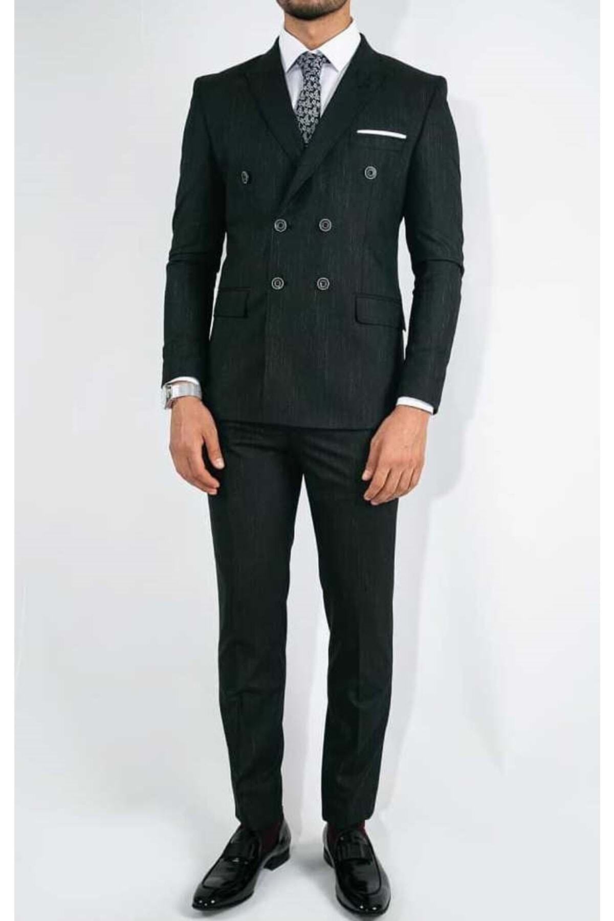 Suitmen 75-113 Kruvaze Slim Fit Takım Elbise