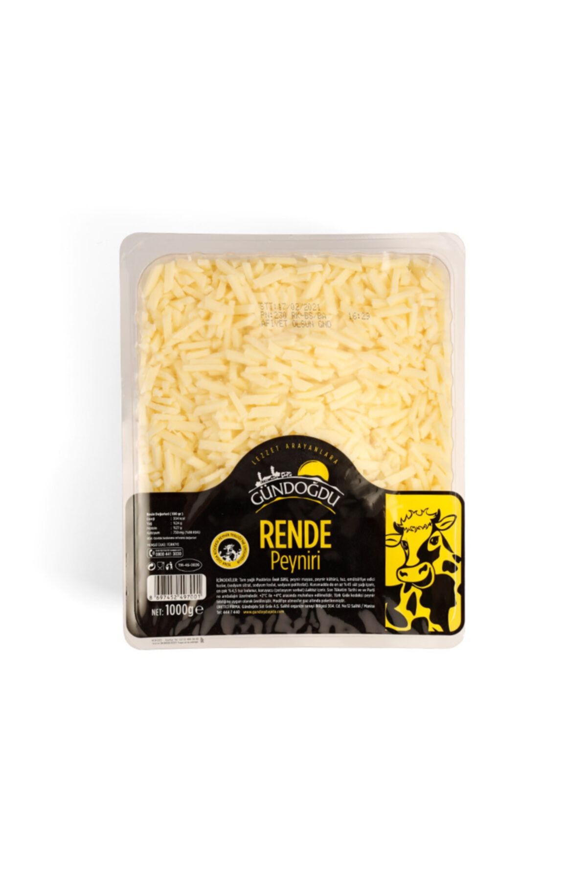 Gündoğdu Rende Kaşar Peynir 1000g