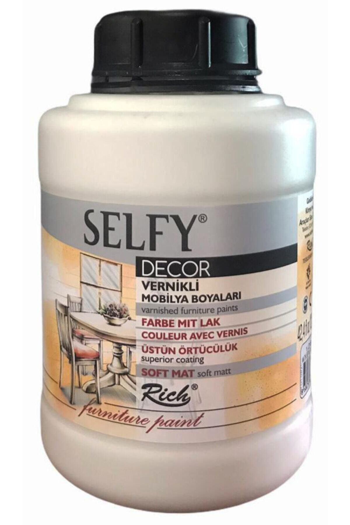 Rich Selfy Decor Vernikli Mobilya Boyası 1250 Cc Antik Beyaz 12802
