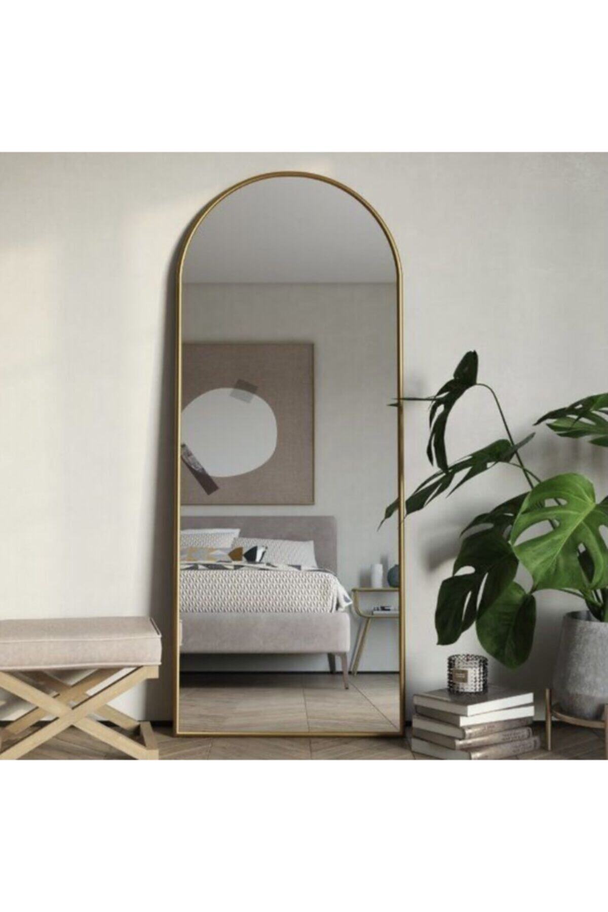 enc home Oval Kesimli Metal Ayaklı Boy Aynası 180x60