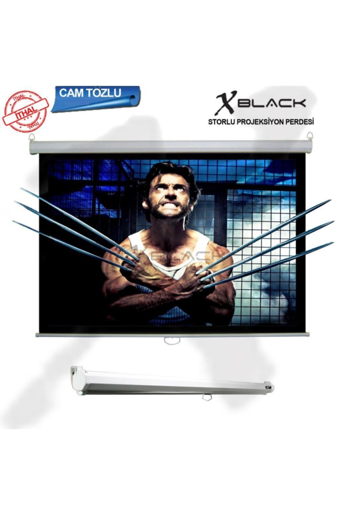 XBLACK Xgs-240 240x2000 Cm Cam Tozlu Storlu Manuel Projeksiyon Perdesi