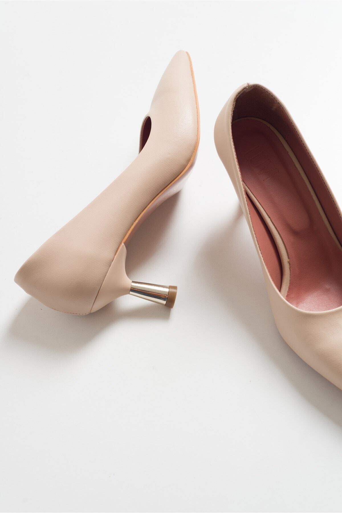 LuviShoes 340 Ten Cilt Topuklu Kadın Ayakkabı