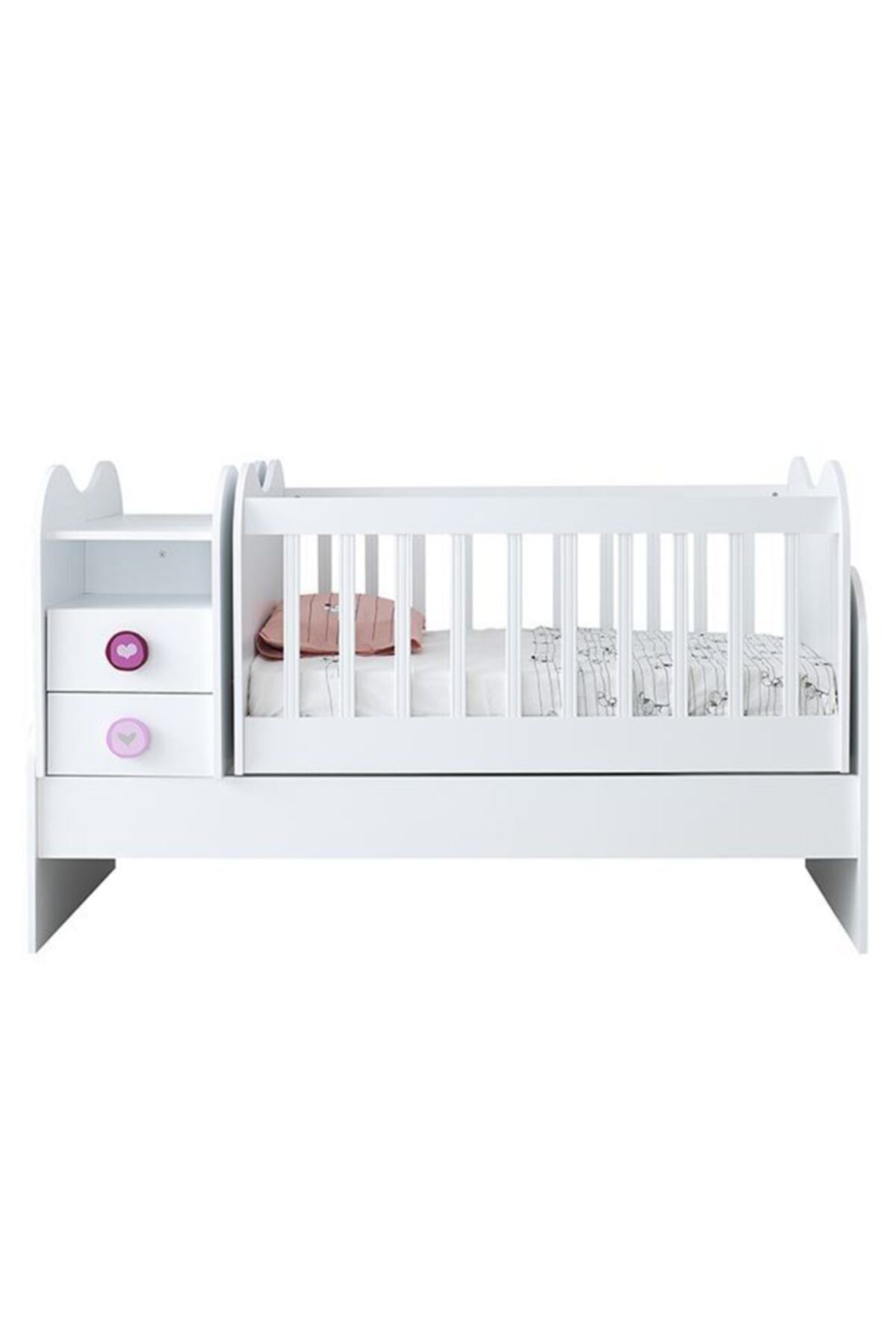 RENGARENK Poınt Baby Büyüyen Ve Sallanan Beşik 70x130 cm
