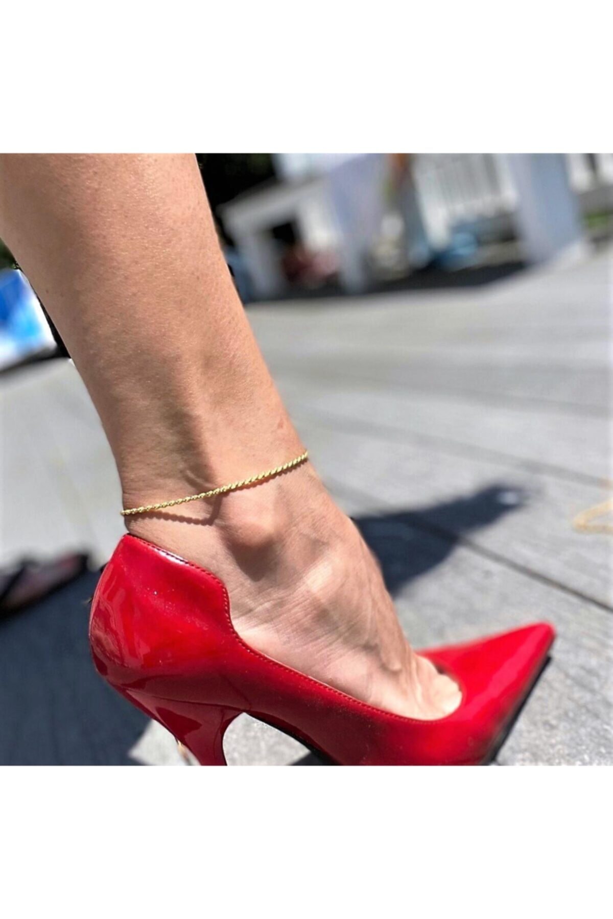 UKBA GOLD 14 Ayar Altın Halat Zincir Halhal 2