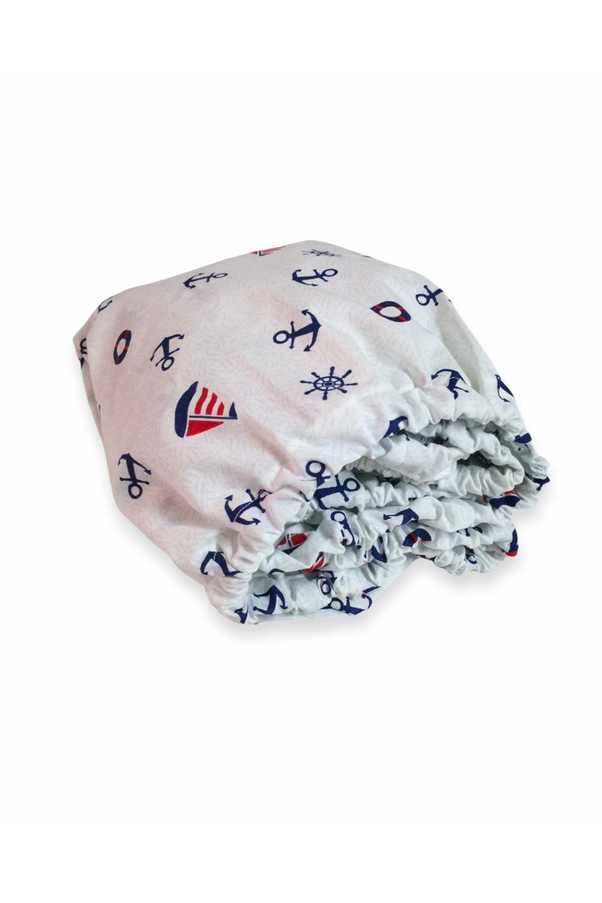 Bebek Özel Pamuklu Bebek Ve Çocuk Lastikli Çarşaf 70x100 Denizci Desen