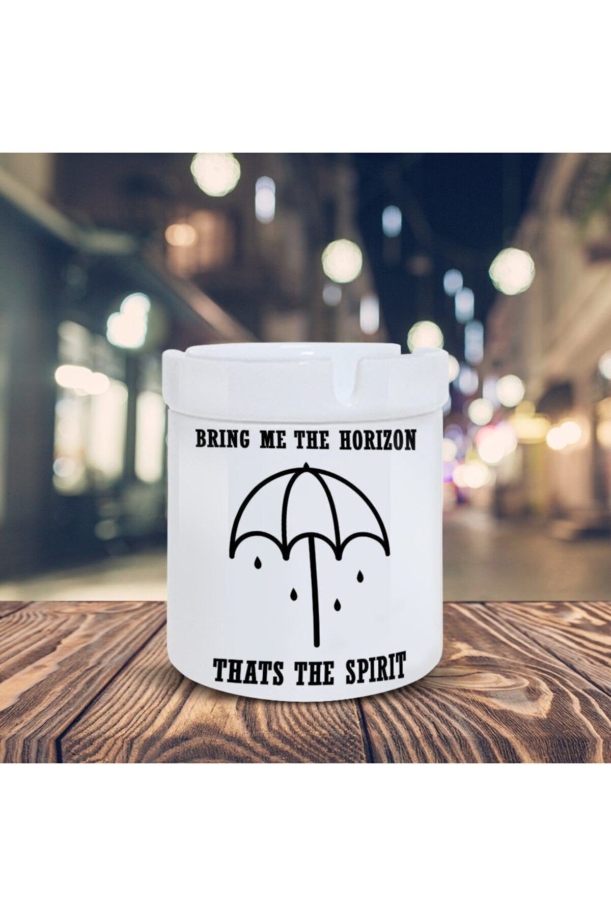 Asilmeydan Bring Me The Horizon Yazı Baskılı Küllük Seramik Kül Tablası-298