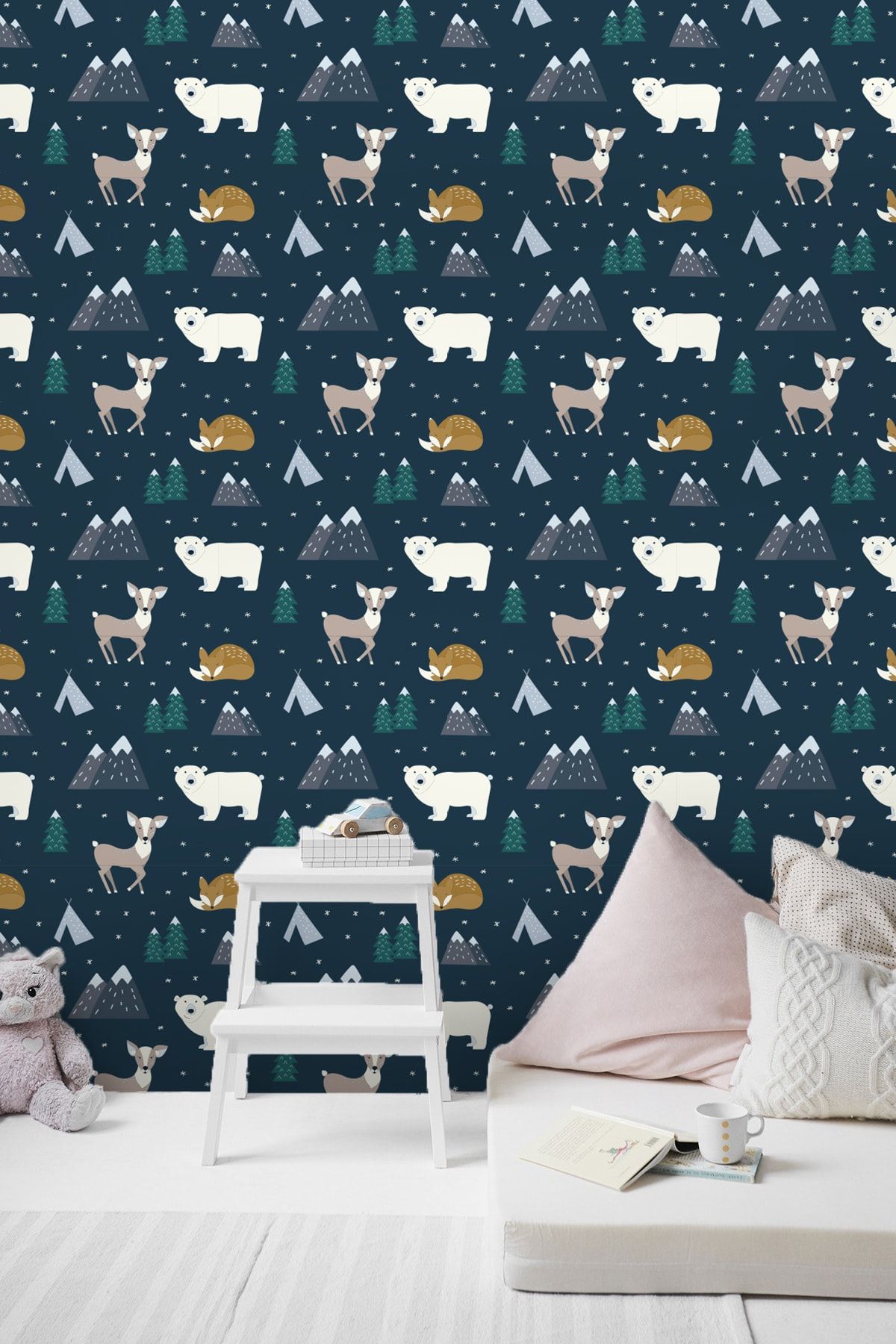 LAGOONkids Navy Blue Forest Çocuk Odası Duvar Kağıdı