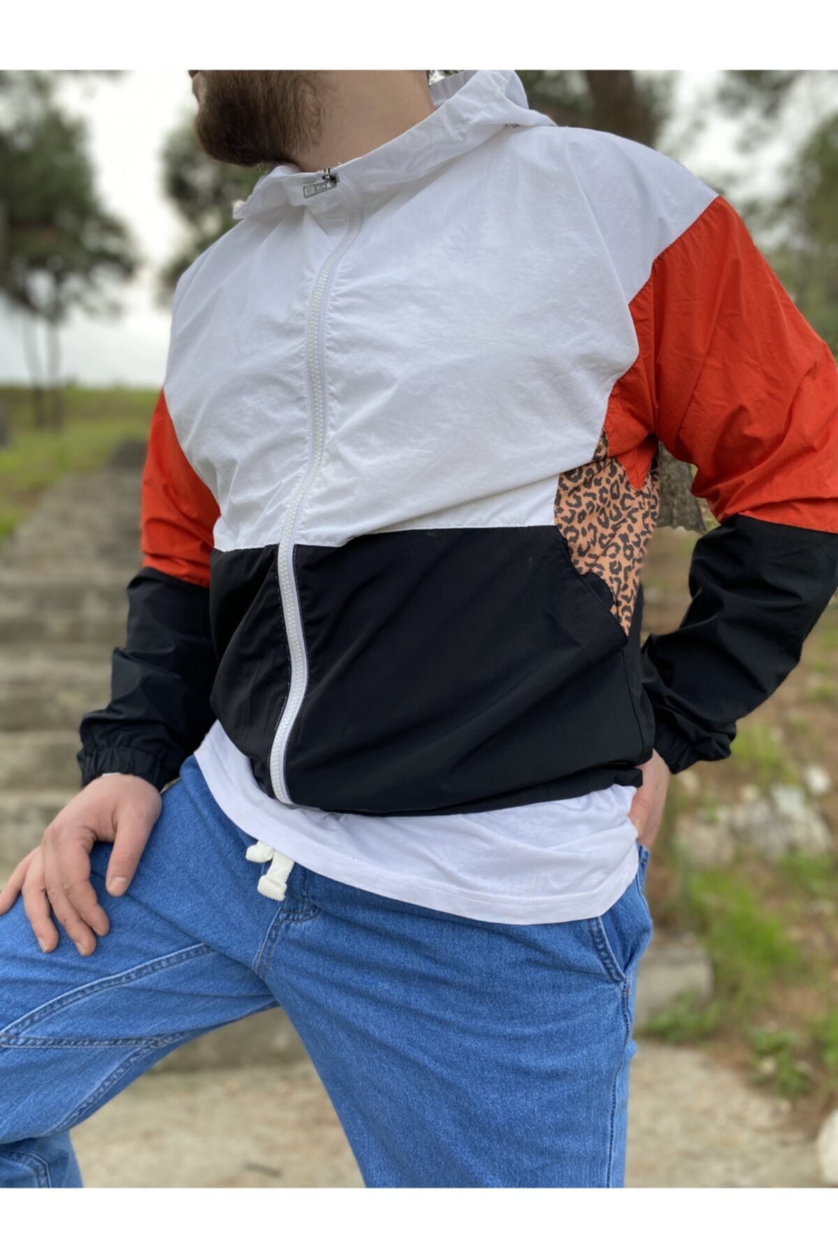 AUST JEANS Spor Leopar Desen Ceket