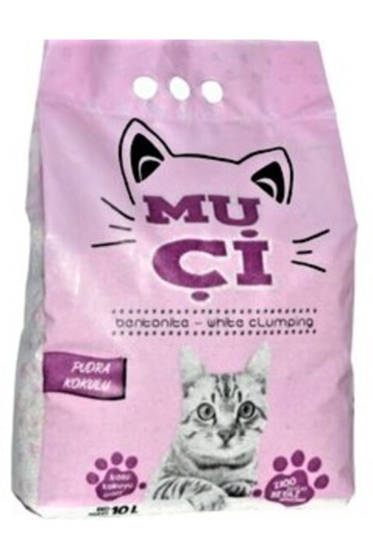 Muçi Pudra Kokulu Bentonite Kedi Kumu 10l