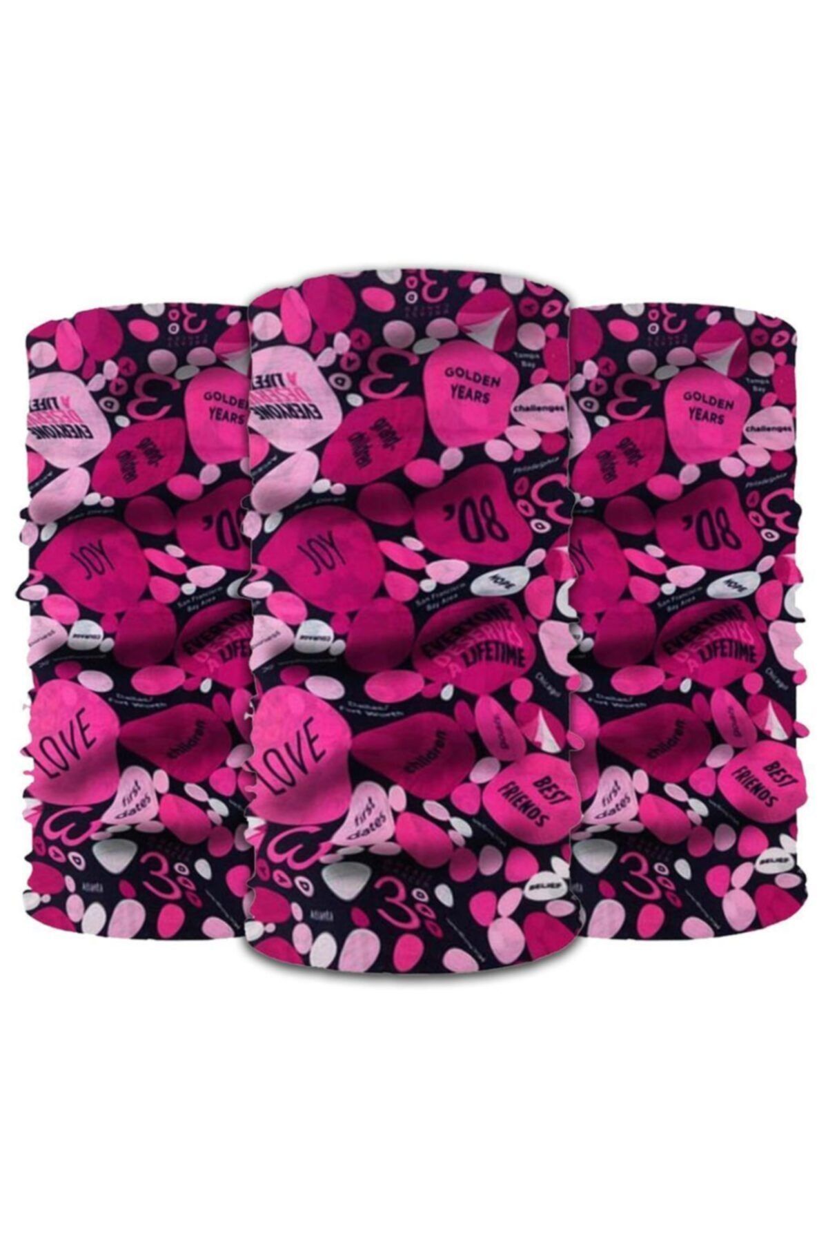 Knmaster Joy Buff Bandana Boyunluk Maske Saç Bandı 3'lü Paket