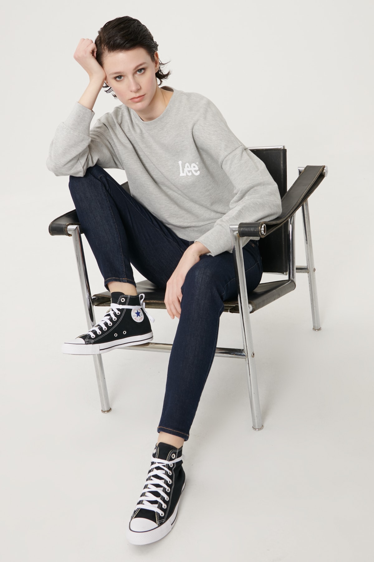 Lee Kadın Koyu Mavi Scarlett Skinny Fit Scarlett Denim Esnek Jean Kot Pantolon