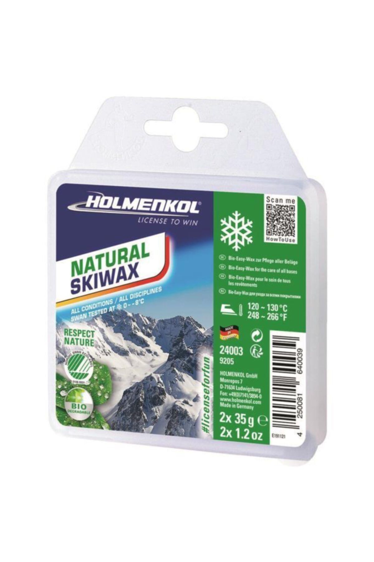 Holmenkol Natural Ski Wax 2x35 g