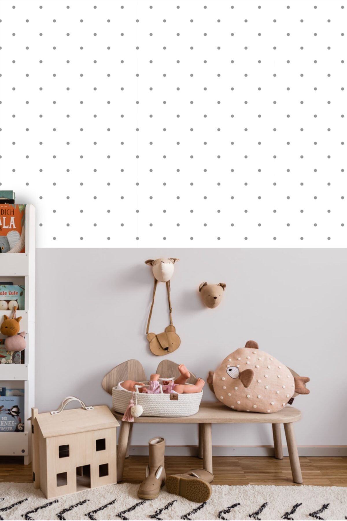 LAGOONkids Simple Baby - Gray Çocuk Odası Duvar Kağıdı