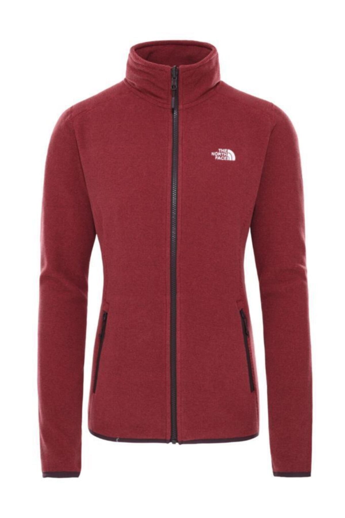 THE NORTH FACE 100 Glacier Tam Fermuarlı Kadın Polar Bordo