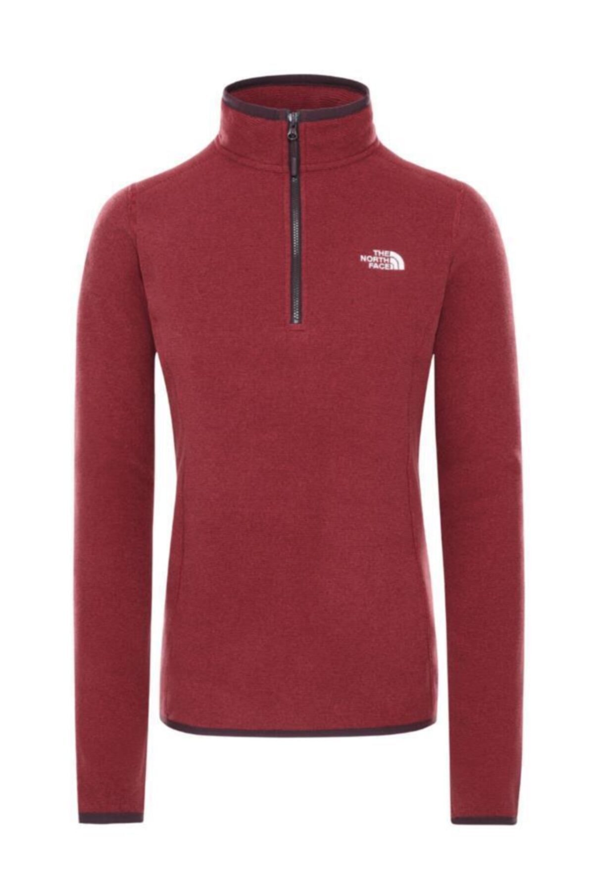 THE NORTH FACE 100 Glacier Yarım Fermuarlı Kadın Polar Bordo