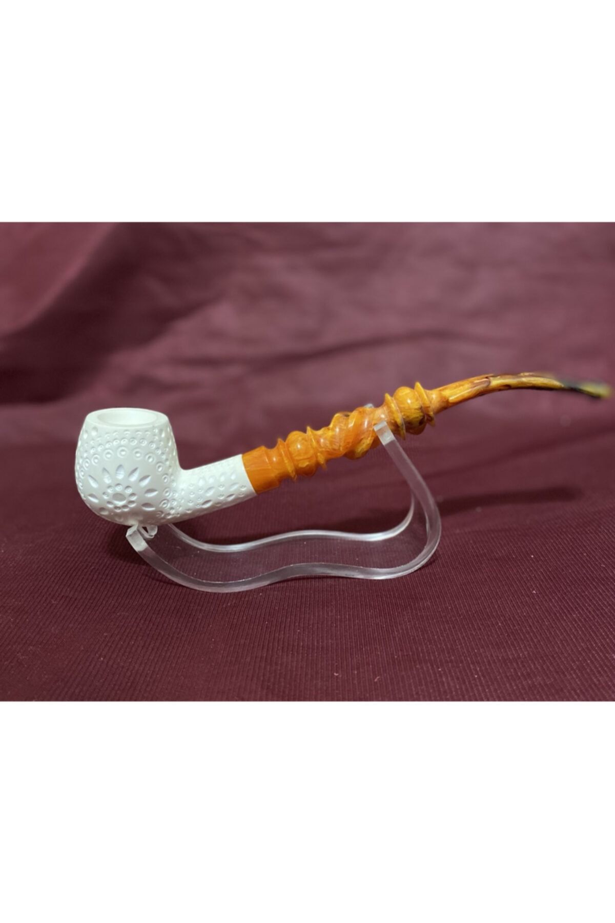 AKTAS Lületaşı %100 El Yapımı Gazete Dergi Piposu 19cm Özel Kutusunda