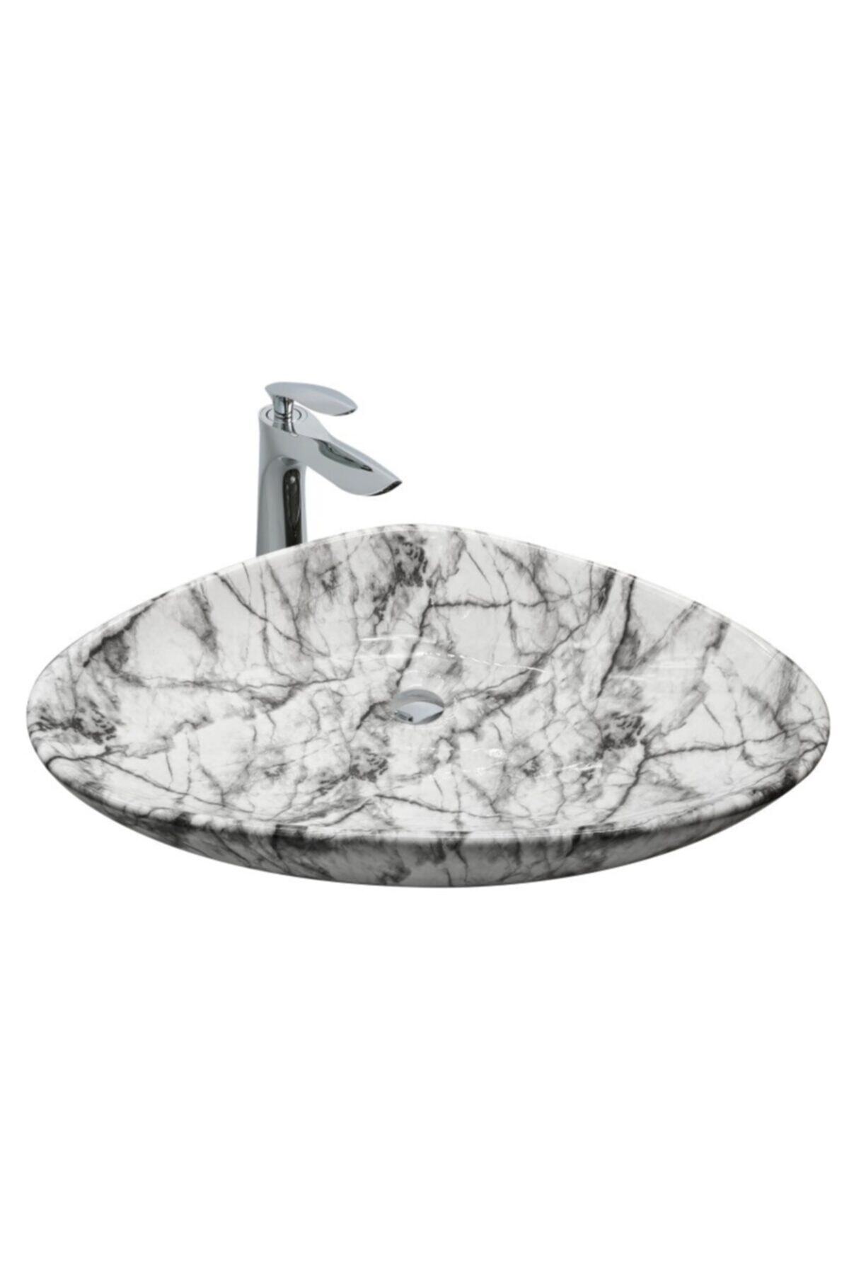 Paluci Doğa Star Mermer Desen Lavabo