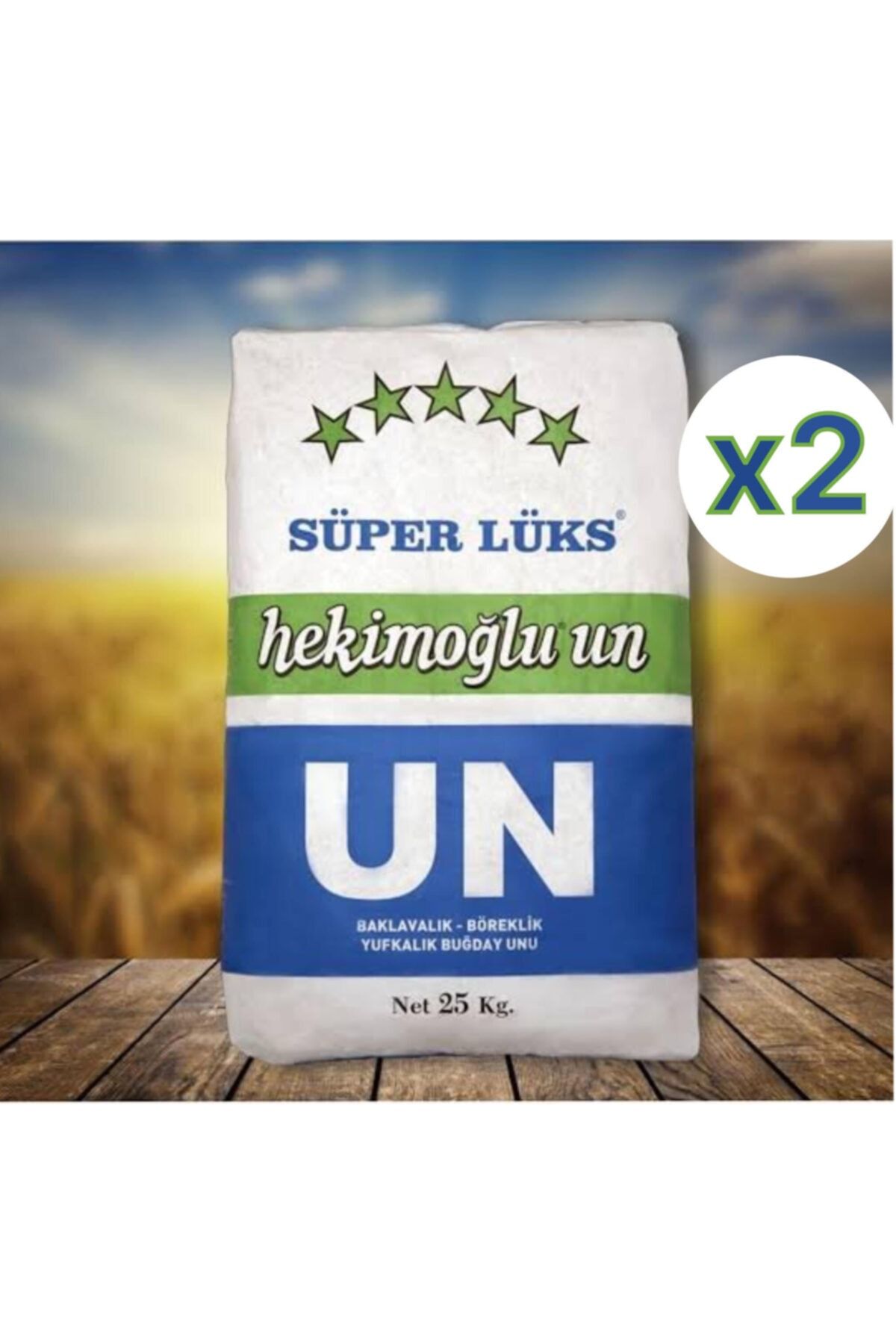 HEKİMOĞLU Un Süper Lüks Baklavalık Böreklik Yufkalık Buğday Unu (25 KG.*2 ADET)