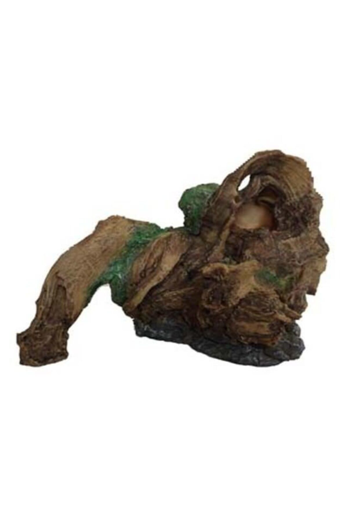 FatihPet Qg-068 Yosunlu Ağaç Kabuğu Akvaryum Dekoru 20,5x13,5x14,5 Cm