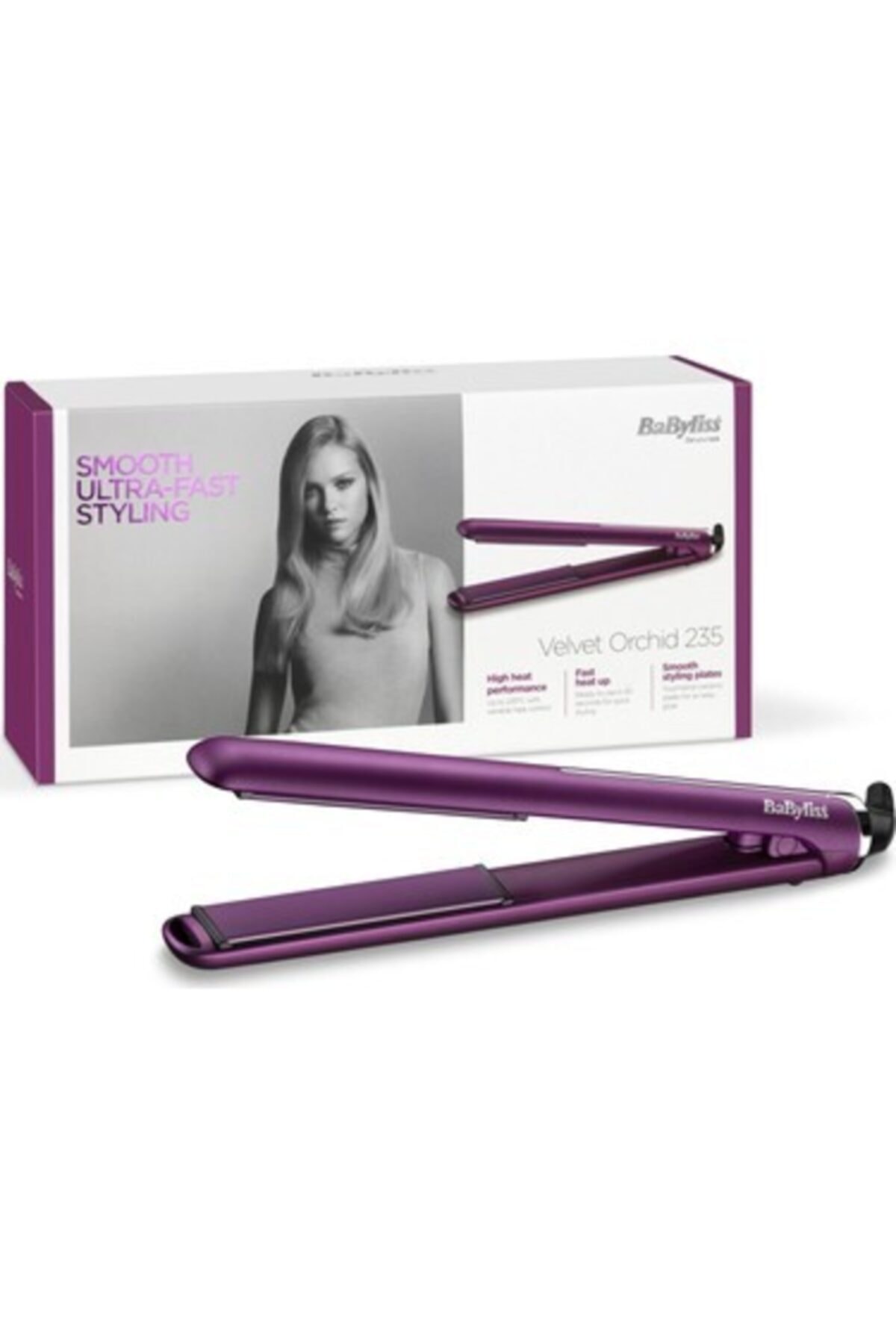 BaByliss Pro 2513pe Turmalin & Seramik Kaplama Saç Düzleştirici - Mor