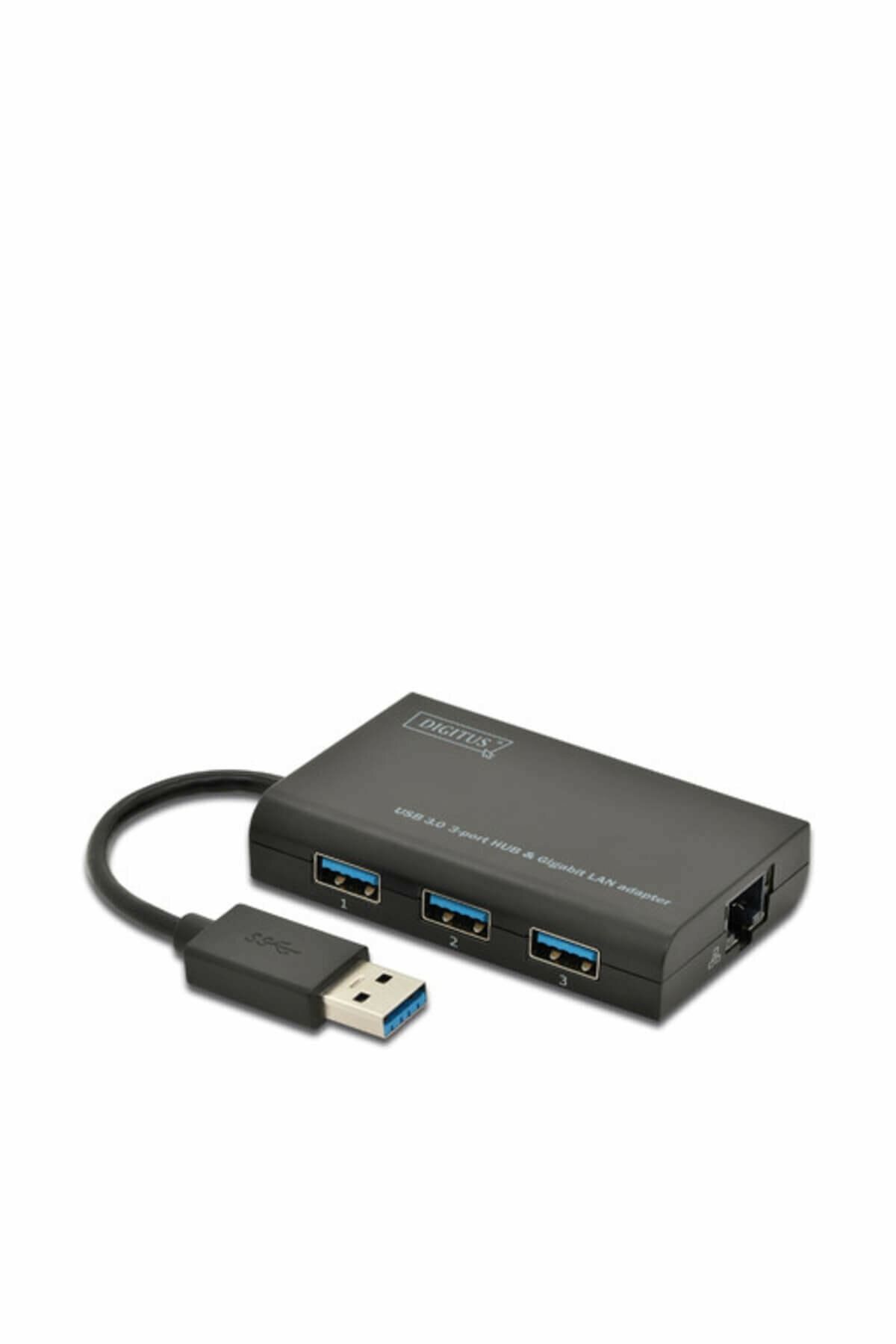 Digitus Da-70250 3 Port 3.0 + Ethernet Siyah