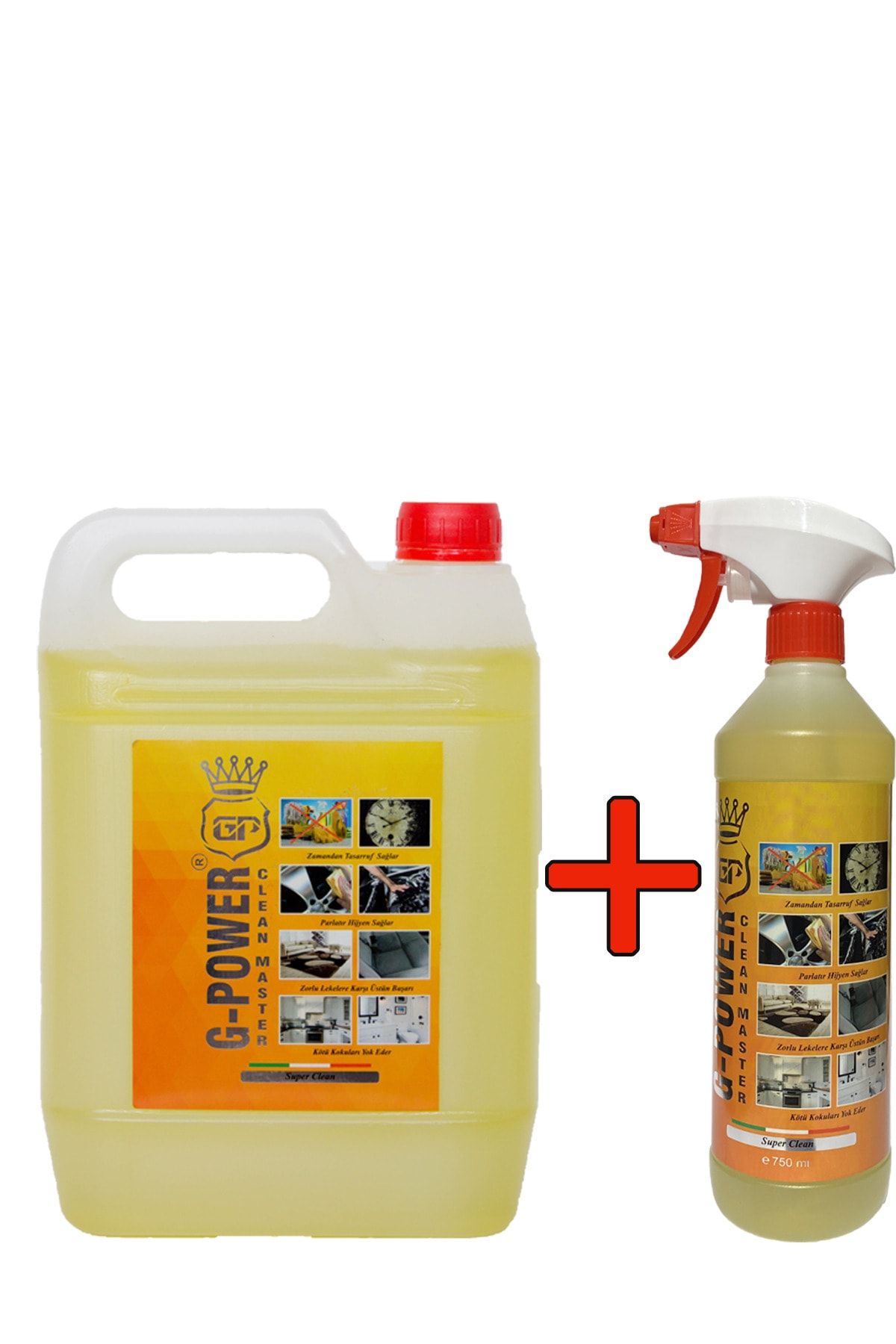 G POWER Genel Temizleyici Nano Temizleyici Muhteşem Sonuç 5 Lt + 1 750 Ml