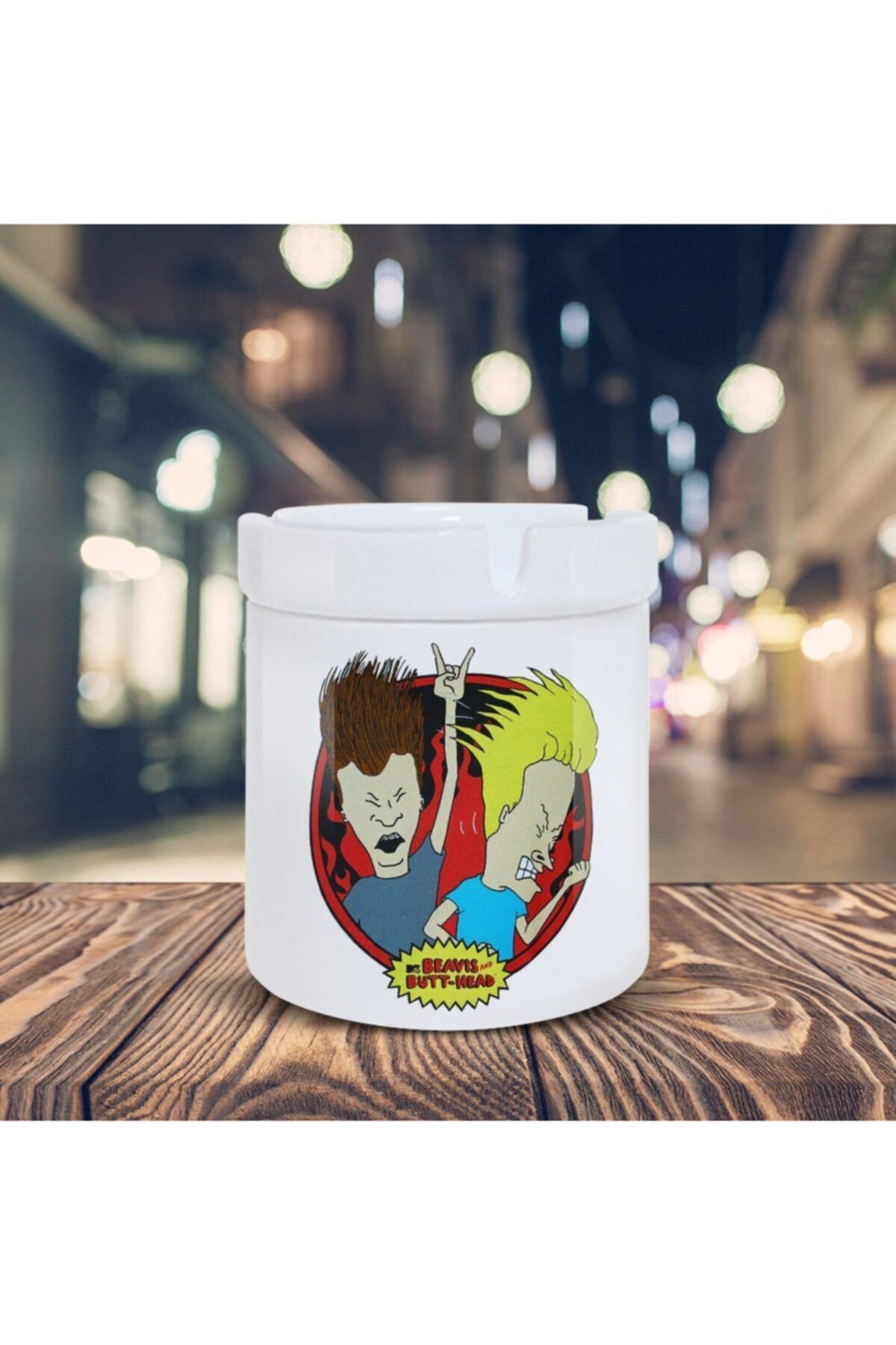 Asilmeydan Beavis And Butt Head Baskılı Küllük Seramik Kül Tablası-08117