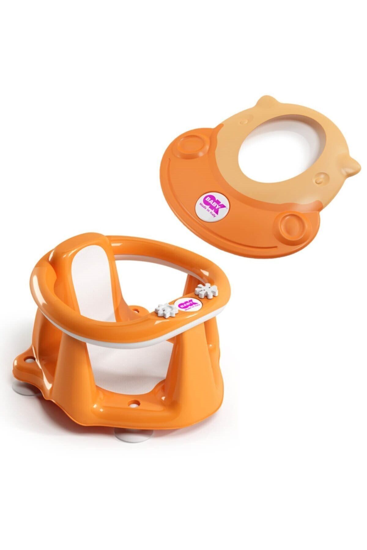 OkBabyy Okbaby Flipper Evol Banyo Oturağı & Hippo Banyo Siperliği / Turuncu