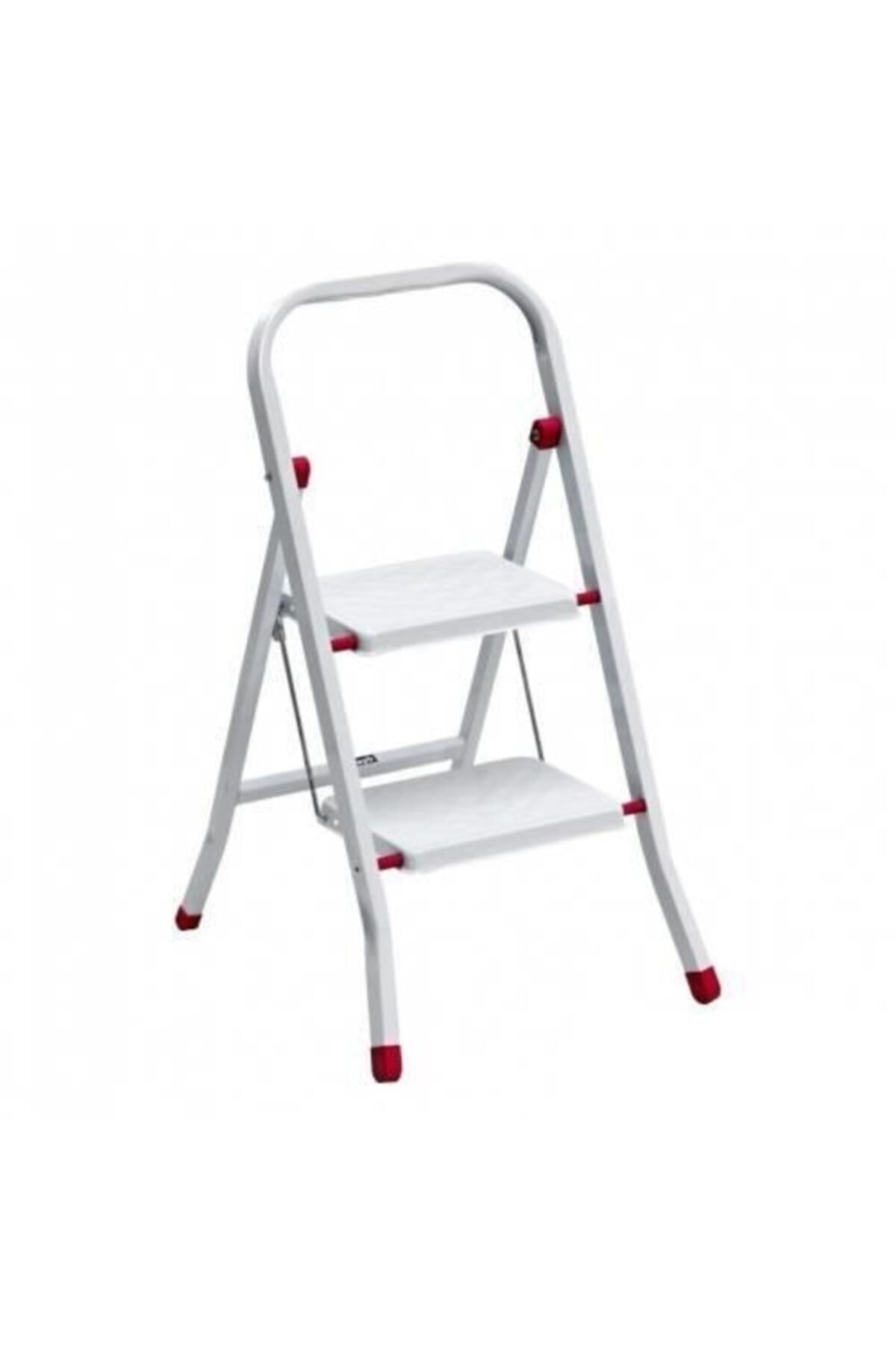 TURQUALY Saraylı Pratik Metal Merdiven Beyaz 2 Basamaklı