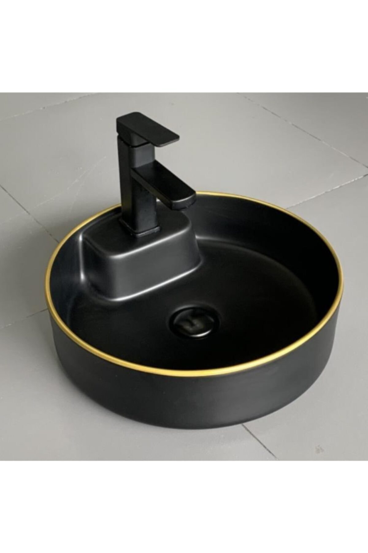 Aqua & Art 8537-171 Siyah Gold Özel Tasarım Çanak Lavabo
