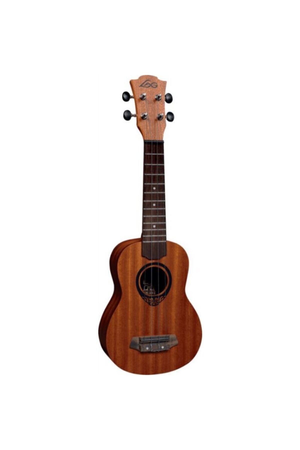 LAG Glu Tku8s Tiki Soprano Natural Ukulele