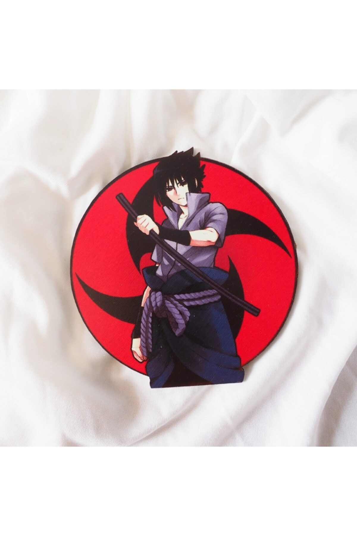 Planet Butik Anime Naruto Sasuke Ahşap Bardak Altlığı