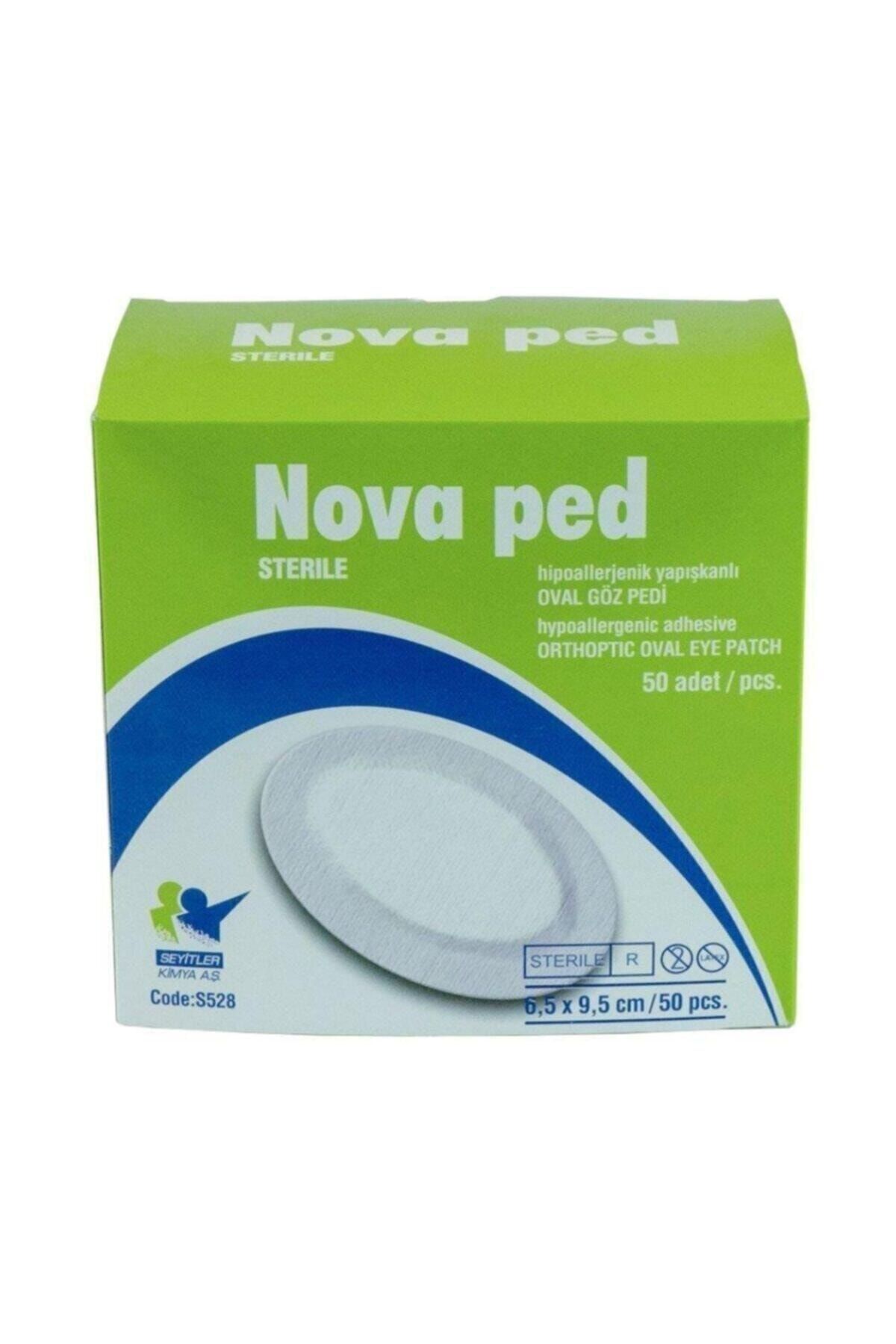 Yerli Nova Ped Hipoallerjenik Yapışkanlı Oval Göz Pedi 6,5 X 9,5 Cm 50 Li (1 Paket 50 Adet)