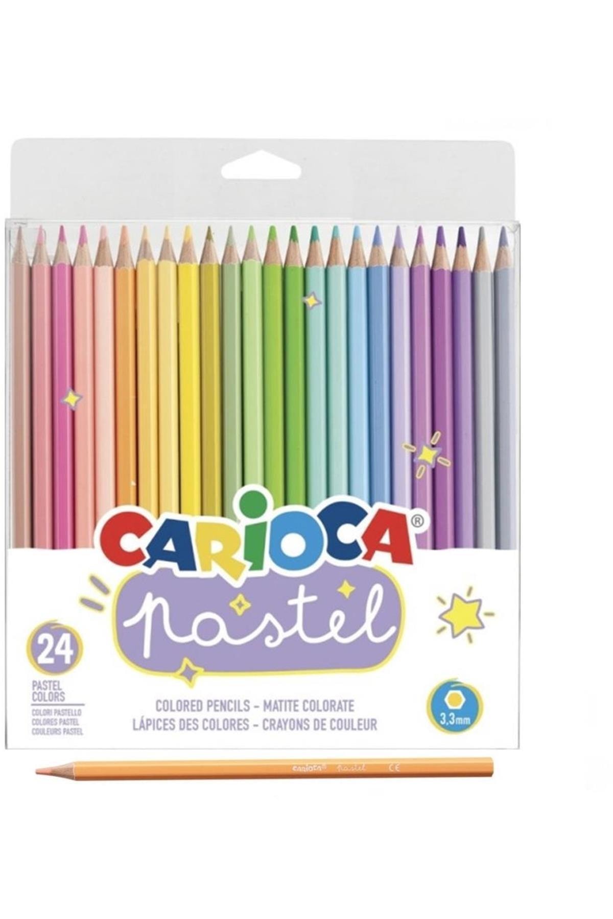 CARIOCA Pastel Renkli Kuru Boya Kalemi 24'lü Kuru Boya Kalemi
