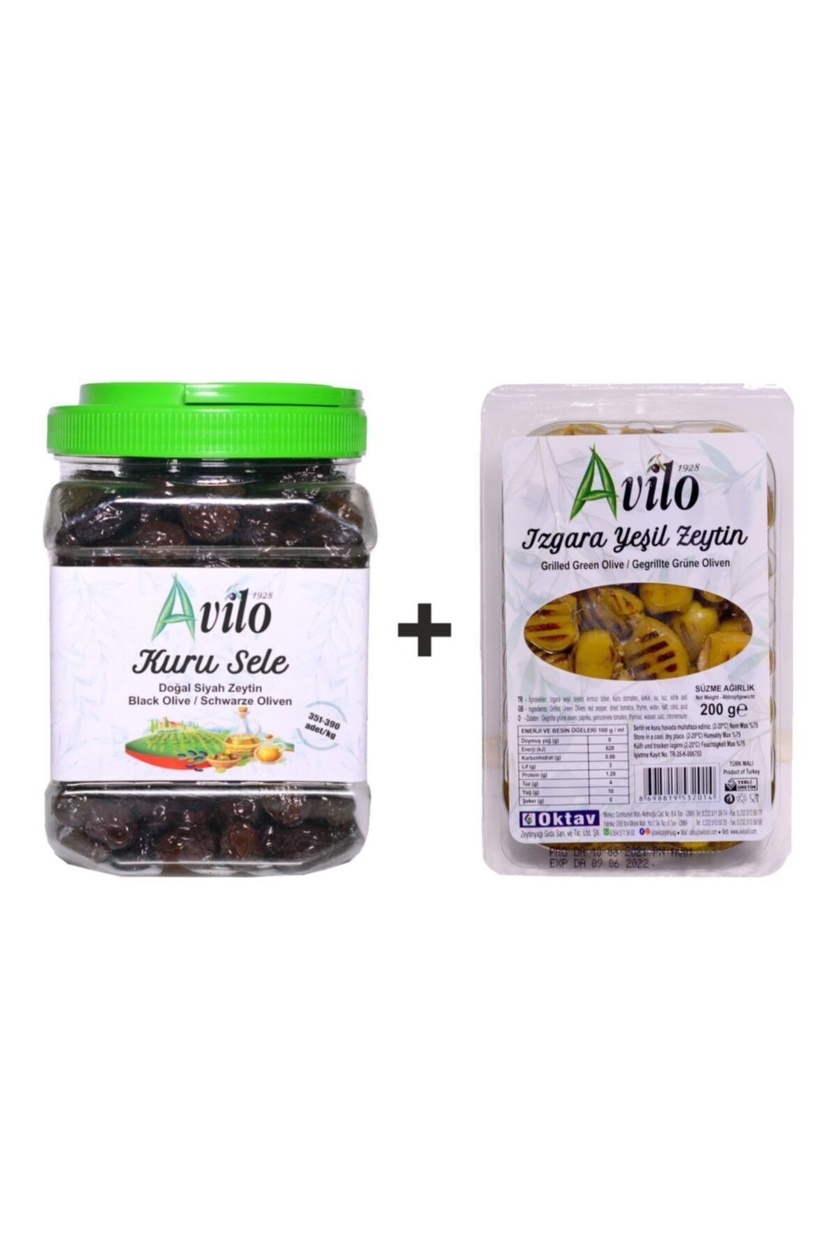 AVİLO Zeytin Lezzet Paketi - Siyah Ve Yeşil Zeytin Bir Arada