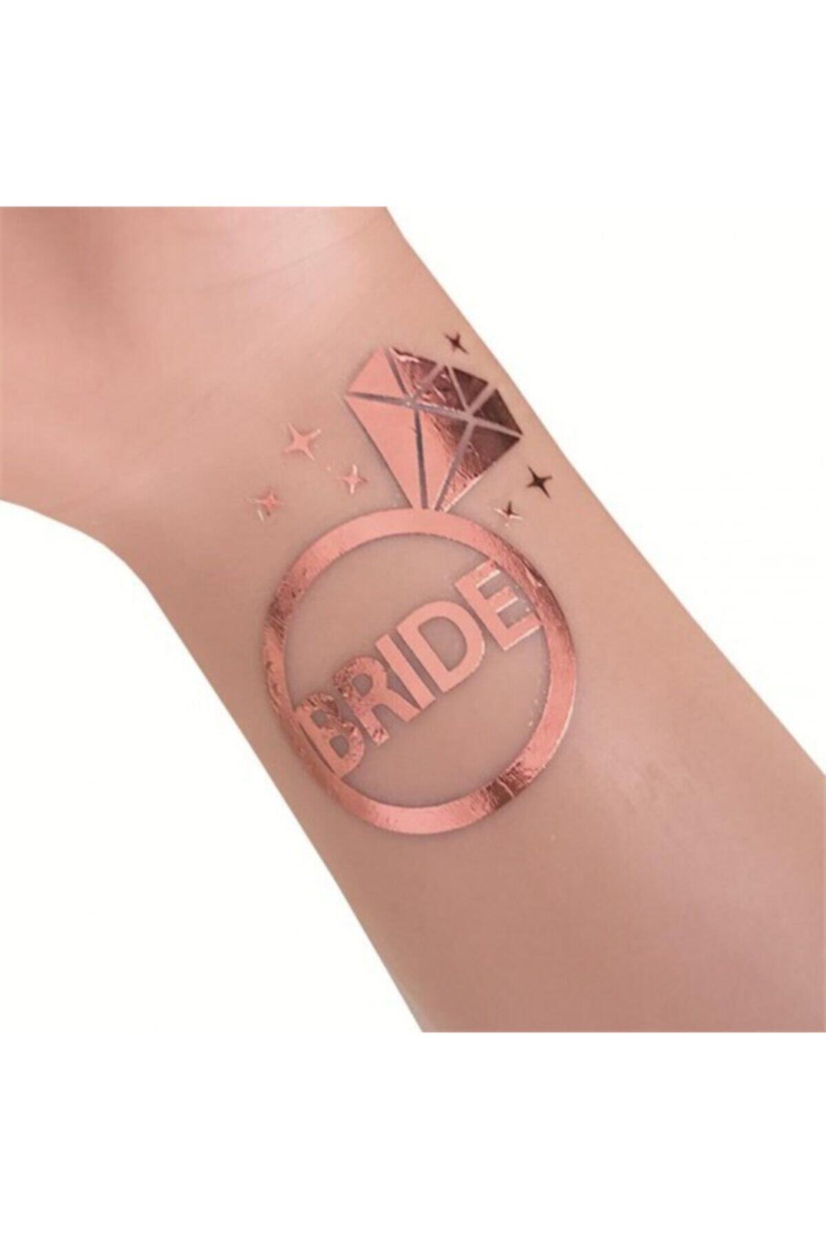 Lema Store Gold Rose Brıde Dovme Bekarlığa Veda 10 Adet