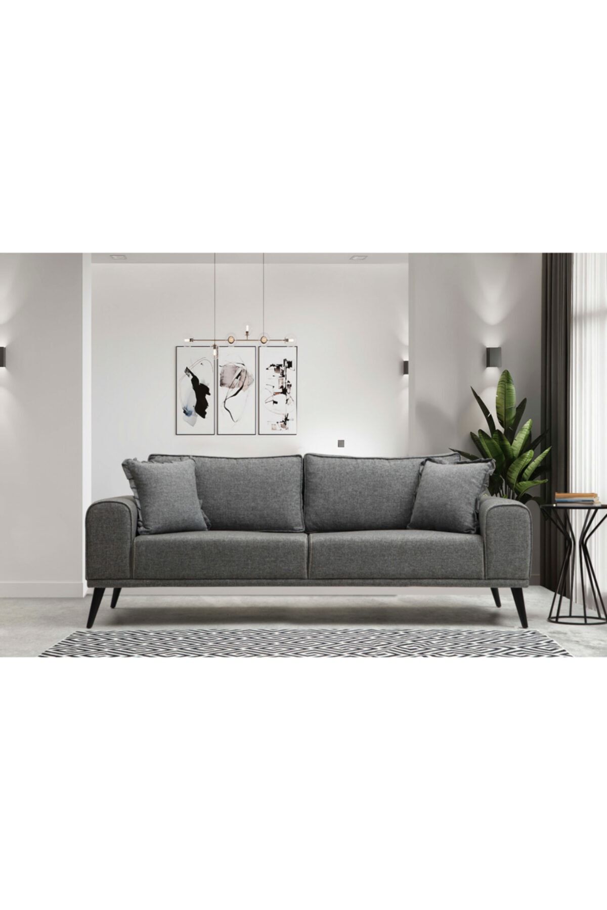 Doressa Lodos Grey Üçlü Kanepe