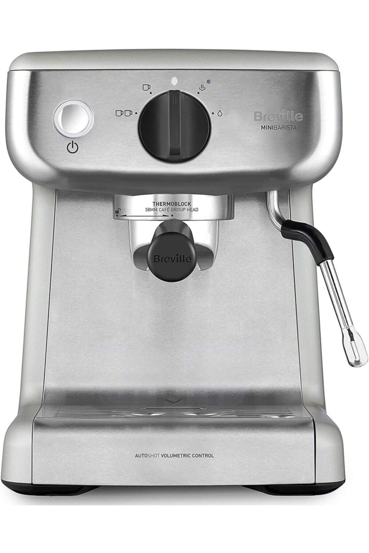 Breville Vcf125x Mini Barista Espresso Makinesi, 2l Su Kapaitesi Süt Köpürtücü Gümüş