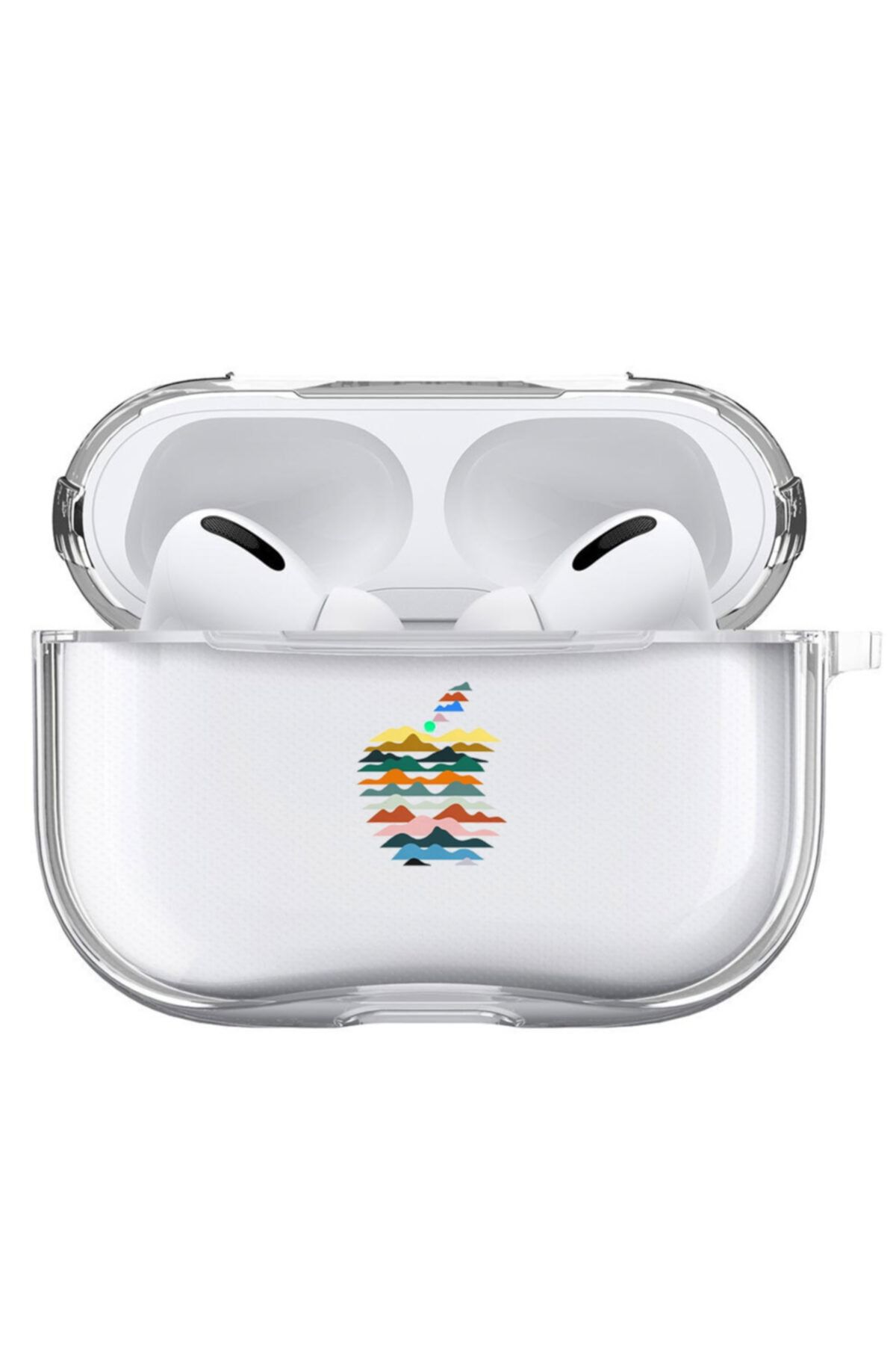 cupcase Uyumlu Airpods Pro Kılıfı Desen Tasarımlı Şeffaf Sert Kapak - Dağlar.