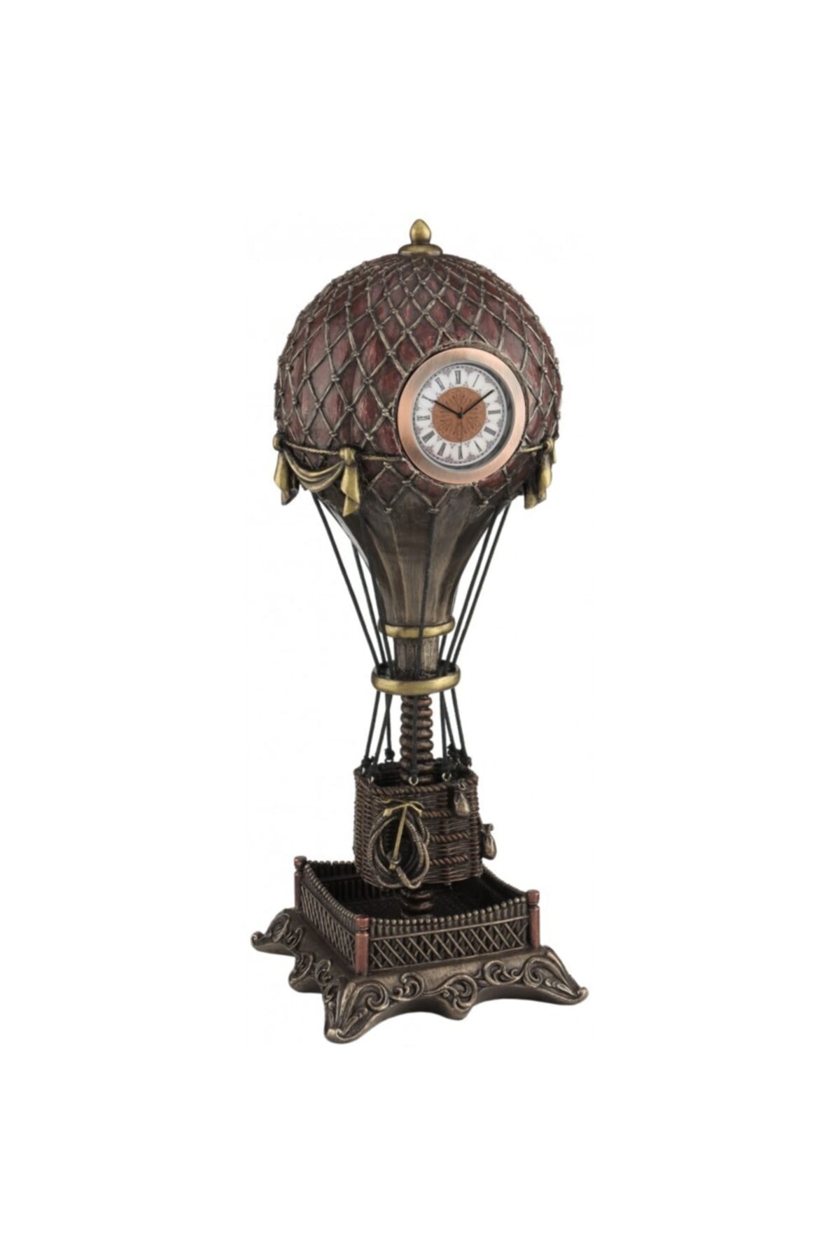 May Gift Shop Sıcak Hava Balonu Figürlü Masa Saati - Steampunk